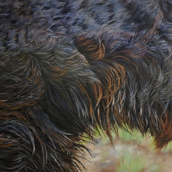 Hommage à Kiki the legendary wild boar of Claviers, Oil on Canvas, 2 x 2 m, 2020 Hommage à Kiki the legendary wild boar of Claviers, Oil on Canvas, 2 x 2 m, 2020