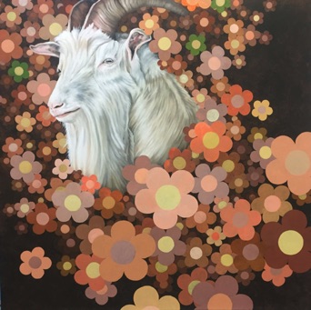 Oil and acrylic on canvas, 100 x 100 cm, 2025