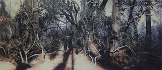 Triptyque, 270 x 116 cm, Oil on canvas, 2018 Triptyque, 270 x 116 cm, Oil on canvas, 2018