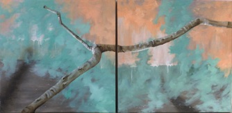 Diptyque, 100 x 50 cm, Oil on canvas, 2019 Diptyque, 100 x 50 cm, Oil on canvas, 2019